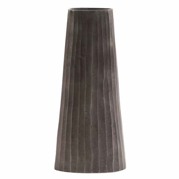 Howard Elliott Graphite Chiseled Metal Vase 35041